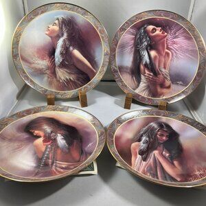 Set of 4 Plates Bradford Exchange - Native Beauty - Native American Inspired - W